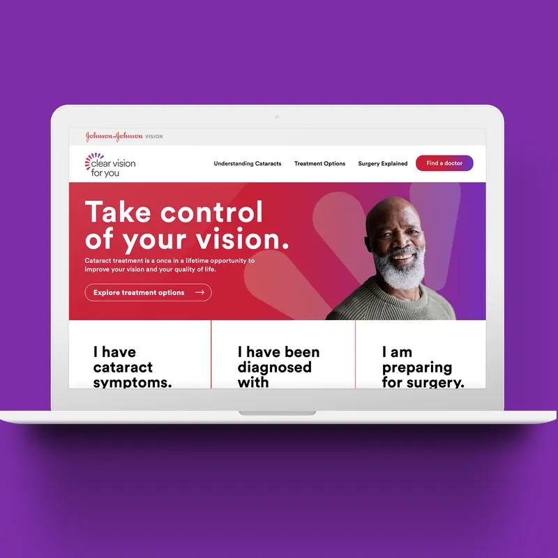 Johnson & Johnson Clear Vision website