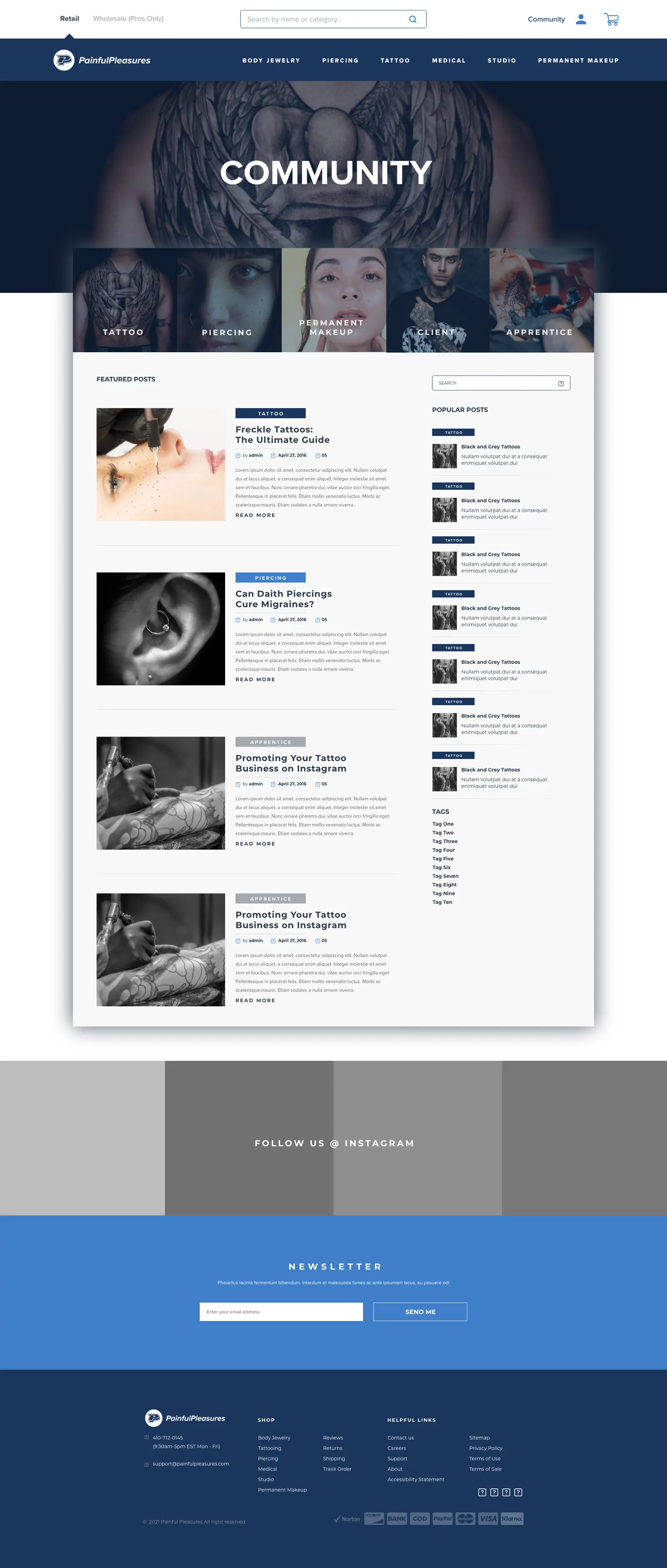 Painful Pleasures design