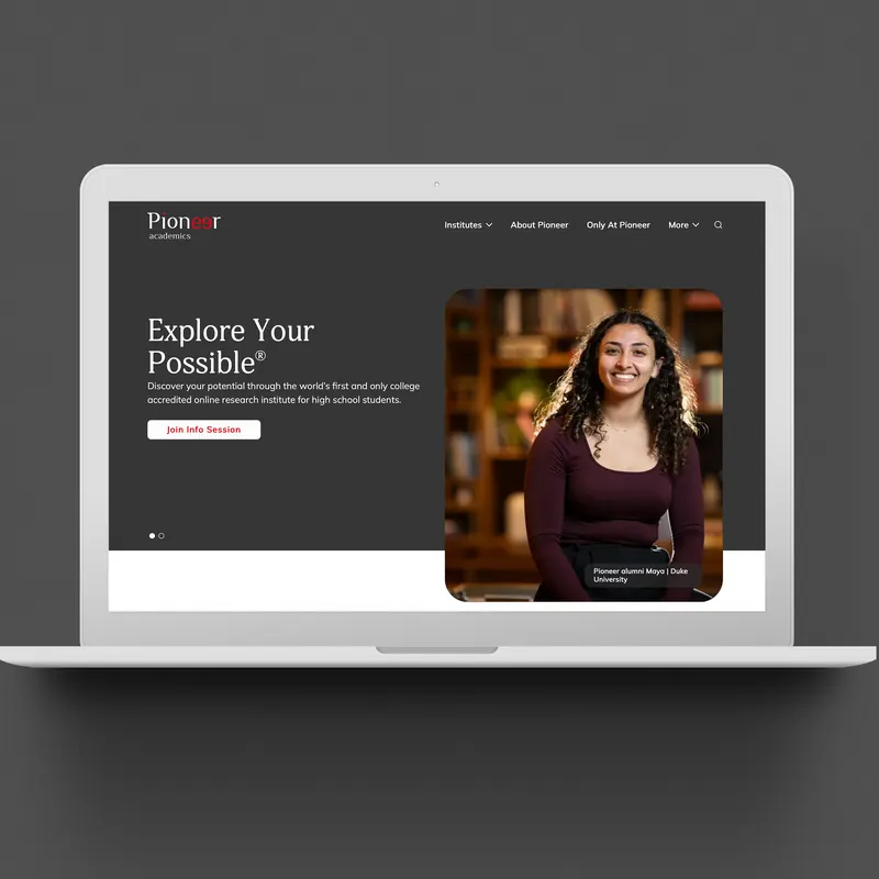 Pioneer Academics website